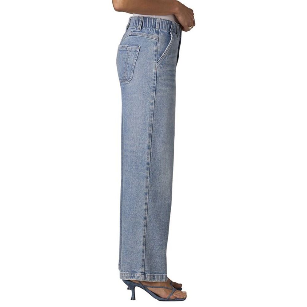 Wit & Wisdom Womens Light Blue Artisanal Emma Skyrise Wide Leg Jean, Blue - Picture 3 of 4
